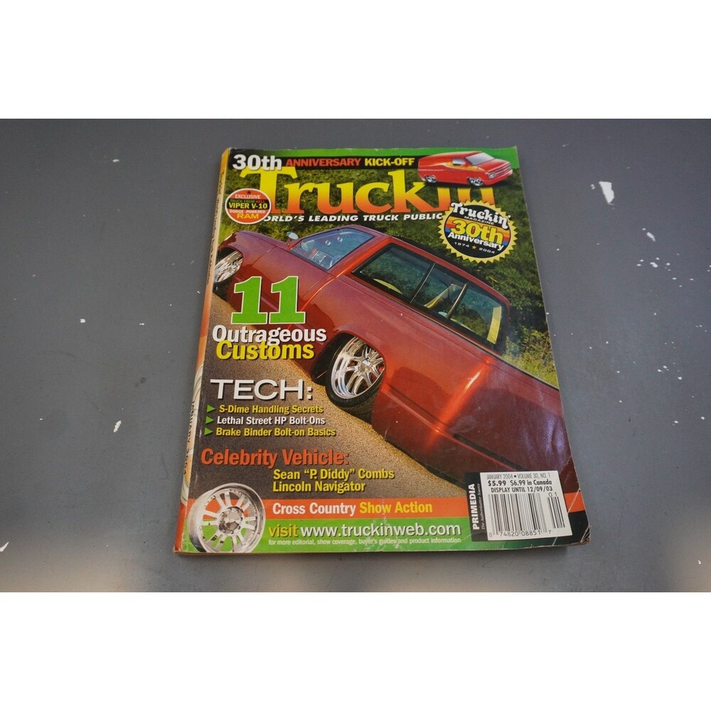 Vintage Truckin Magazine January 2004 30th Anniversary Kick Off Issue P Diddy